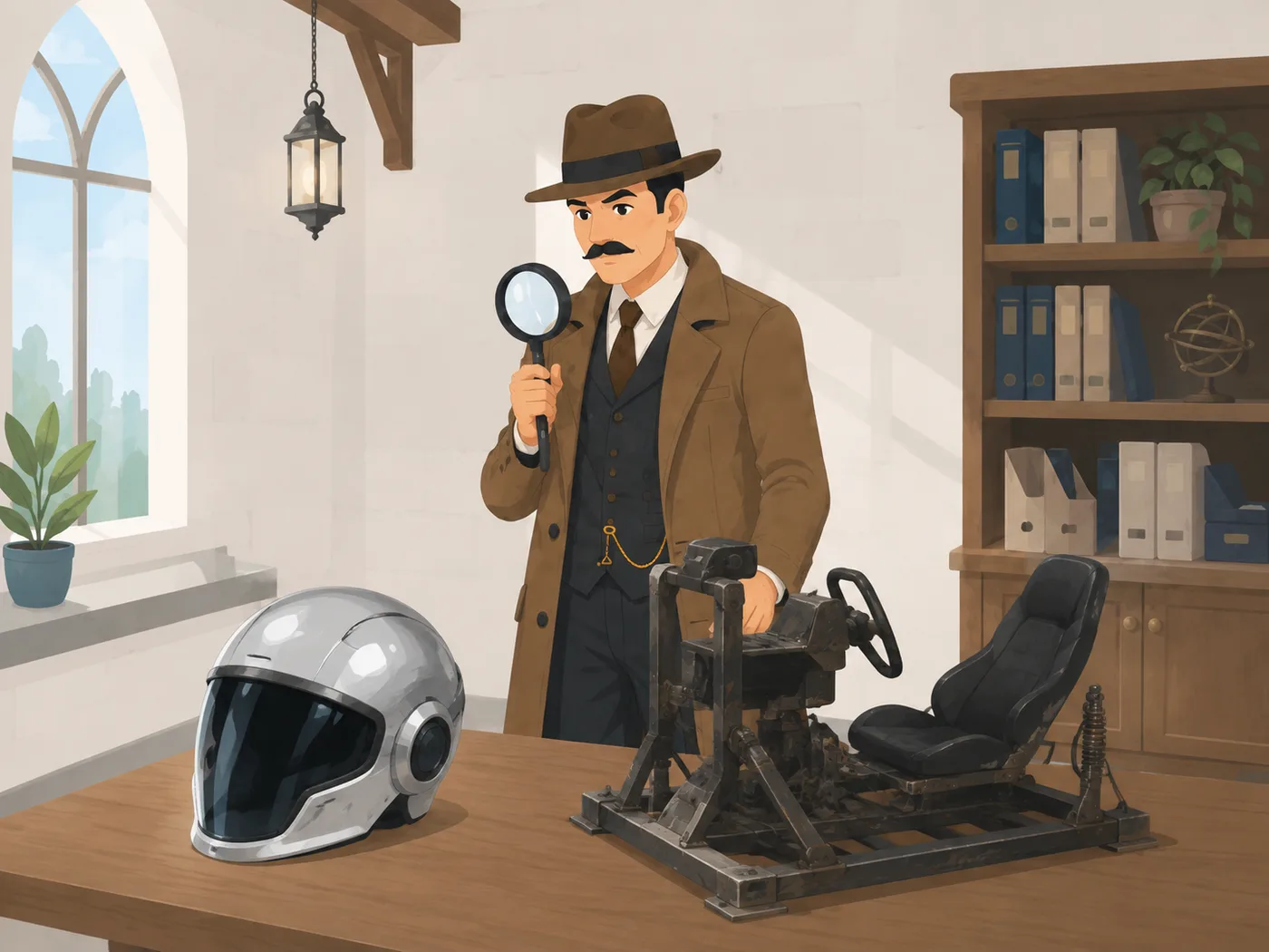 Comparaison d'un casque immersif intact et d'un simulateur simple marqué par un usage réel.
